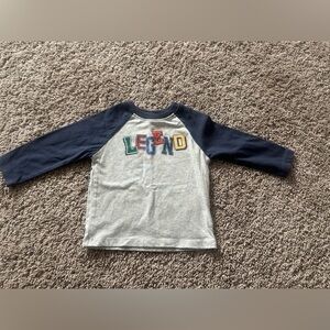 Preloved Garanimals Gray Shirt with Navy Accents